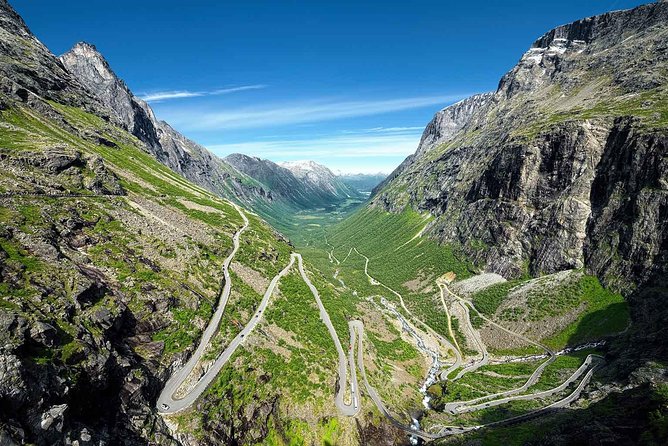 Alesund Shore Excursion: From Fjords to Trolls - Stigfossen Waterfall and the road below the plateau