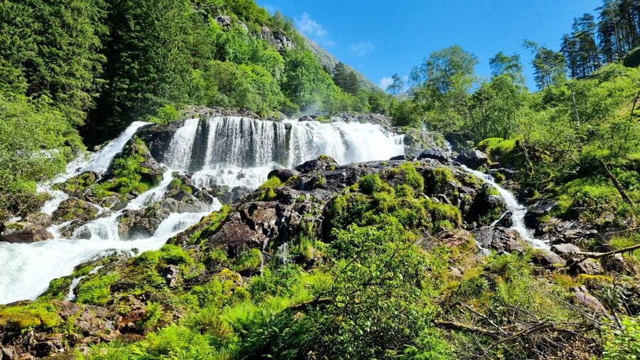 Bergen: Cruise to beautiful Rosendal by the Hardangerfjord - Leaving Bergen by catamaran