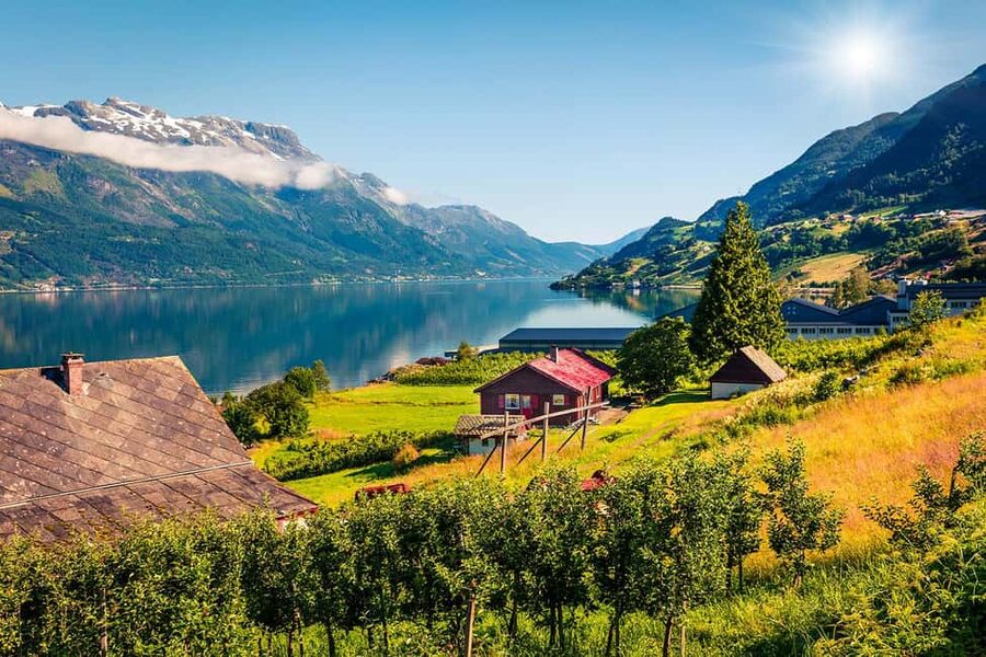 Bergen: Hardangerfjord & Waterfalls Bus Tour with Apple Pie - Hardangerfjord from the road, not from a cruise deck