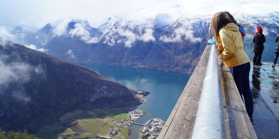 Bergen: Nærøyfjorden, Flåm, and Stegastein Guided Bus Tour - Flåm: lunch, a short break, and a reality check