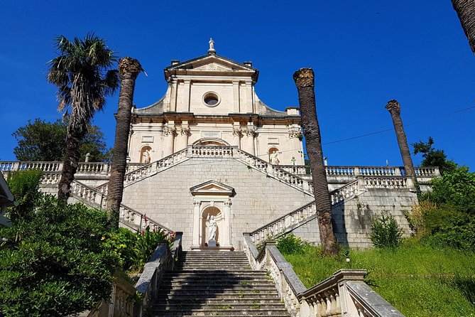 Bike tour - Kotor Bay circle and visit Our Lady of the Rock - Church of Our Lady of Angels at the narrow bay
