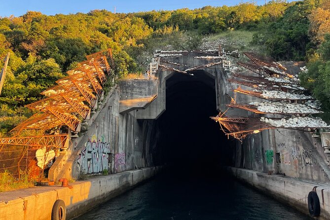 Blue Cave, Lady of the Rocks and Kotor Bay SpeedBoat Tour 3H - The abandoned Yugoslav submarine tunnel
