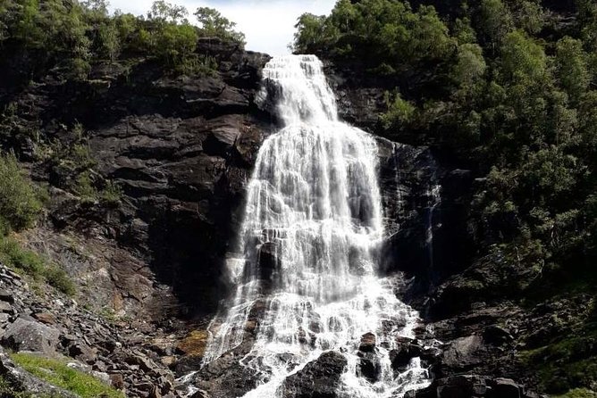 Bride's Veil and Steinsdalsfossen waterfalls with sceneries of Hardanger Fjord - From Bergen’s harbor to medieval Bryggen