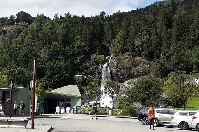 Bride's Veil and Steinsdalsfossen waterfalls with sceneries of Hardanger Fjord - Hardangerfjord, Norway’s fruit-growing country