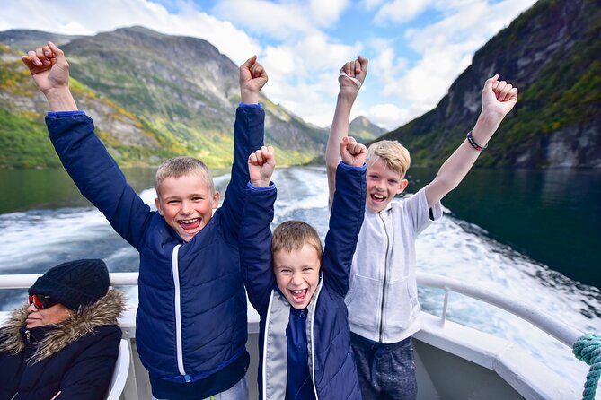 Fjord Sightseeing Tour by Boat in Geiranger - The Seven Sisters waterfall at close range