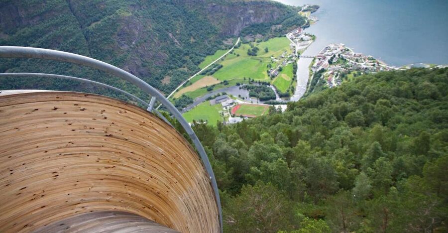 Flåm: Borgund Stave Church, Lærdal, and Stegastein Tour - Leaving Flåm and entering the long tunnel