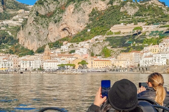 From Amalfi: Coast & Furore Fjord Boat Tour with Swim Break - The boat, shade and onboard comfort
