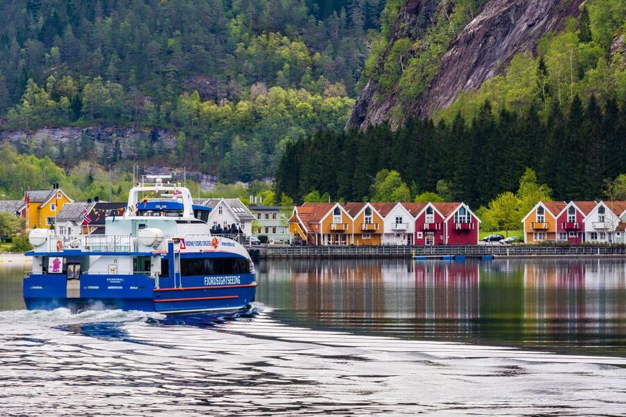 From Bergen: The Original Fjord Cruise to Mostraumen - The waterfall stop brings the fjord close