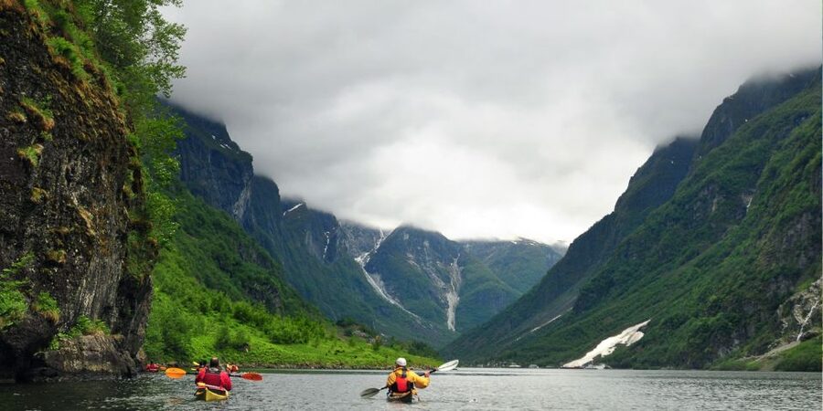 From Flåm: Nærøyfjord 3 Day Kayaking and Camping Tour - Day two: steady paddling, mountain views, and a campfire meal