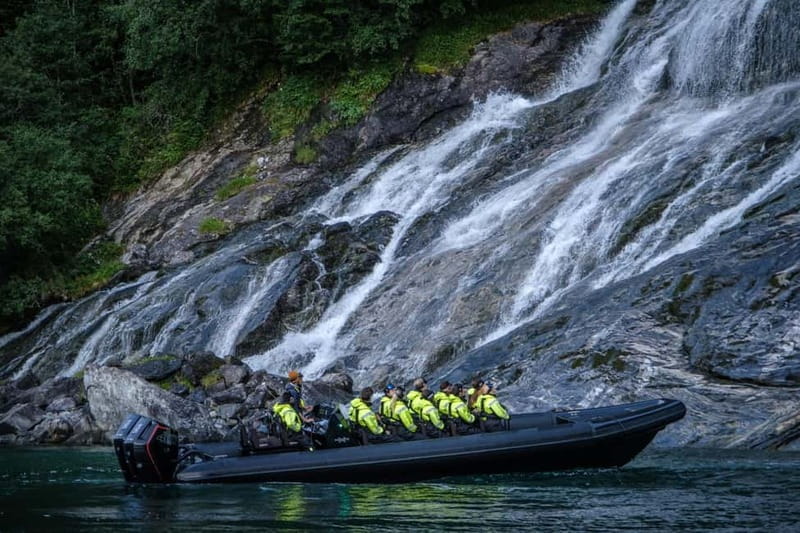From Hellesylt: Experience Fjordsafari Geirangerfjord on RIB - Seven Sisters: Waterfall Spray at Close Range