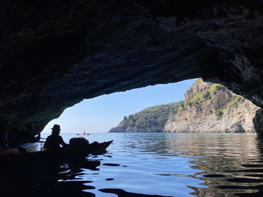 From Nerano: Sorrento Coast to Crapolla Fjord Kayak Tour - Entering the sea caves