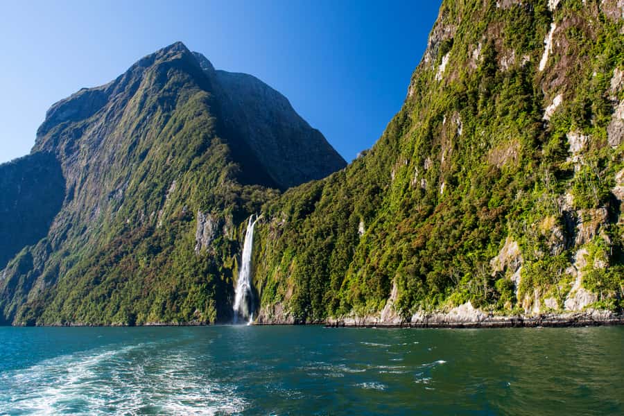 From Queenstown Milford Sound Cruise & Glass-Roof Coach Tour - Milford Sound from the deck of Pride of Milford
