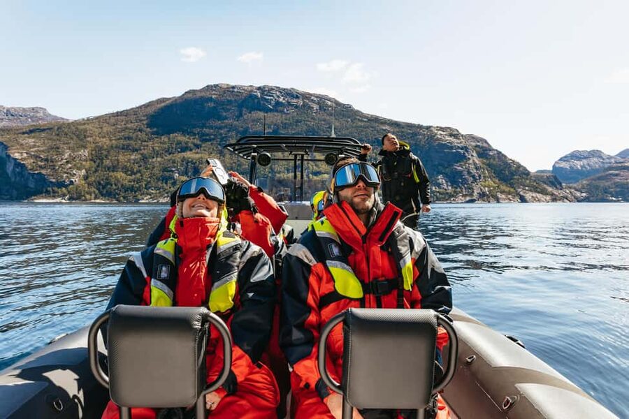 From Stavanger: Lysefjorden & Pulpit Rock RIB Boat Tour - Pulpit Rock from its most dramatic angle