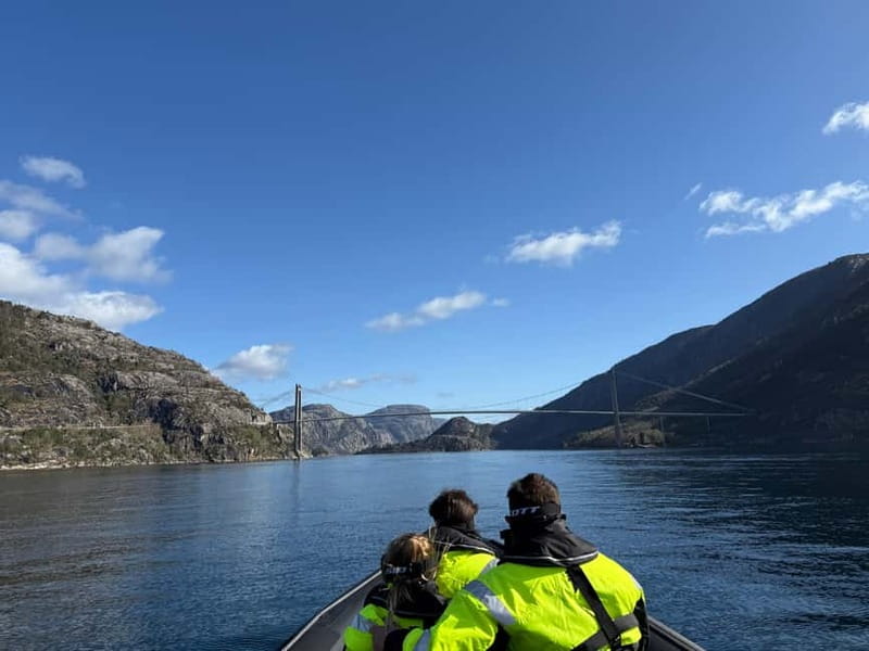 From Stavanger: Lysefjorden & Pulpit Rock Safari by RIB - Entering Lysefjorden at water level