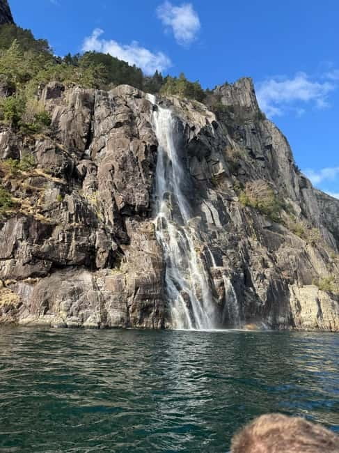 From Stavanger: Lysefjorden & Pulpit Rock Safari by RIB - Pulpit Rock from below