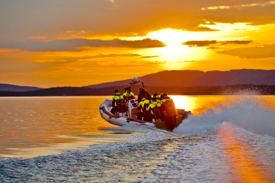 From Stavanger: RIB Tour to Lysefjord - The outward run: wind, spray, and quick turns