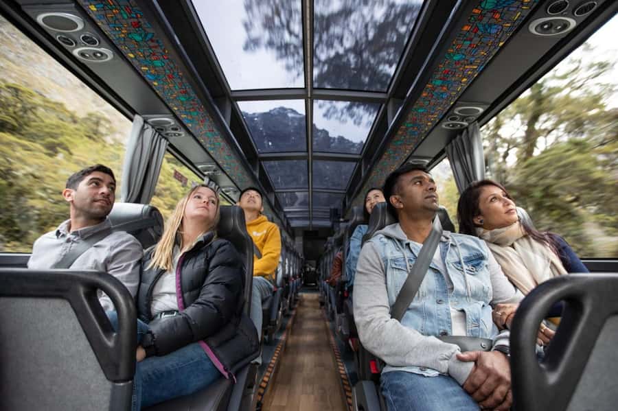 From Te Anau: Milford Sound Cruise & Glass-Roof Coach Tour - The Milford Sound cruise beneath Mitre Peak