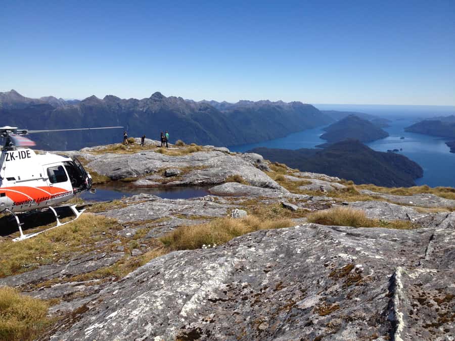 From Te Anau: Scenic Flight to Doubtful and Milford Sound - Flying across Fiordland toward Milford Sound