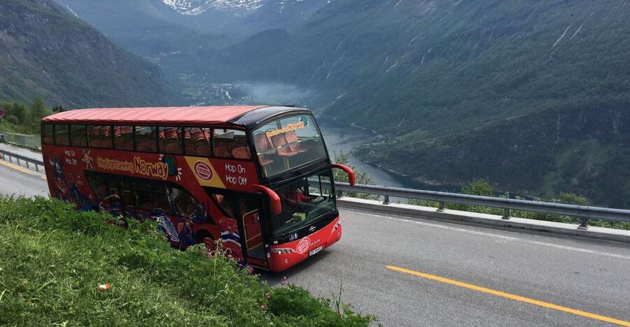 Geiranger: City Sightseeing Hop-On Hop-Off Bus Tour - Boarding at the cruise terminal