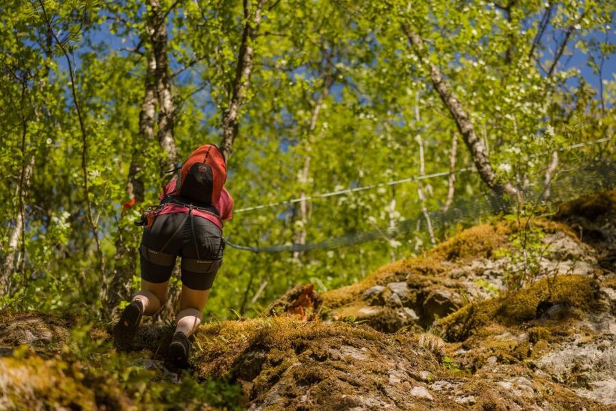 Geiranger: Rappelling tour with epic view - The uphill route uses your arms
