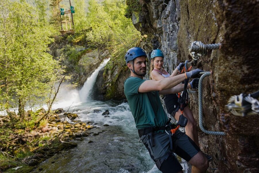 Geiranger: Zipline Park Experience - The four ziplines over Geiranger’s water