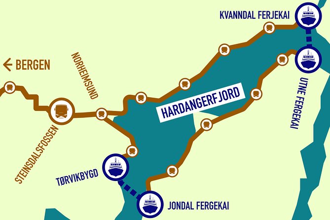 Guided tour to Hardanger Fjord, Waterfalls and Ferry Crossing - Three waterfalls, three different experiences