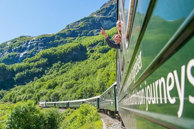 Guided tour - Viking Village, Nærøyfjord Cruise and Flåm Railway - Myrdal and the Bergen Railway back toward Voss