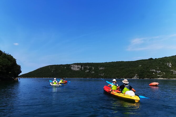 Kayaking Experience in Lim Bay Sea in The Croatian Fjord - The return paddle and a drink at the beach bar