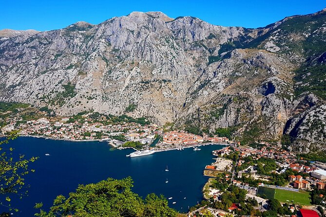 Mountain Biking on Vrmac peninsula - Panoramic view on Kotor bay - The climb to St Ilija peak