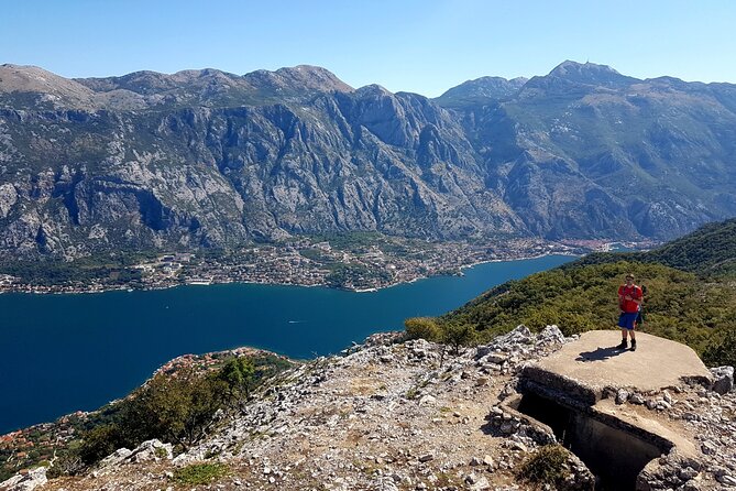 Mountain Biking on Vrmac peninsula - Panoramic view on Kotor bay - The beach café stop adds a relaxed finish