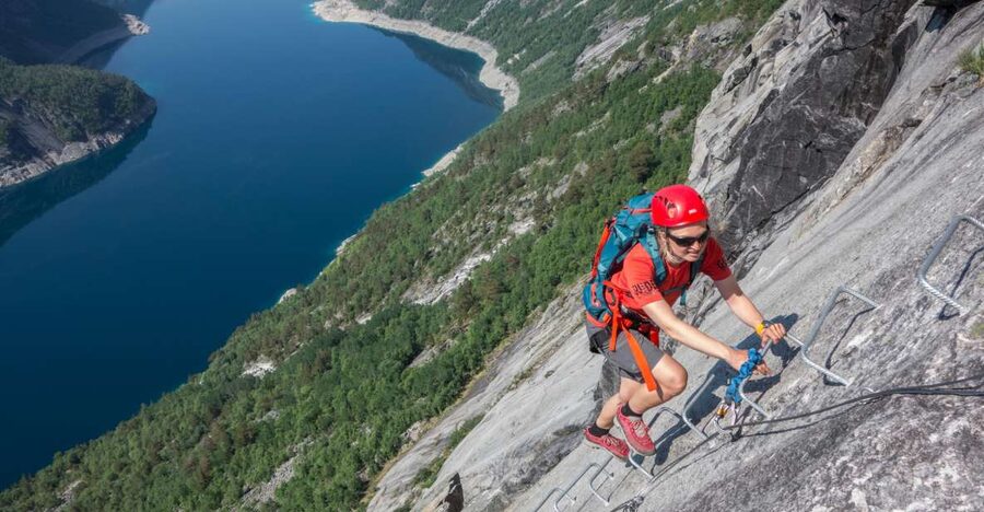 Odda: Full-Day Trolltunga Via Ferrata & Sky Ladder Adventure - The lakeside walk sets the pace