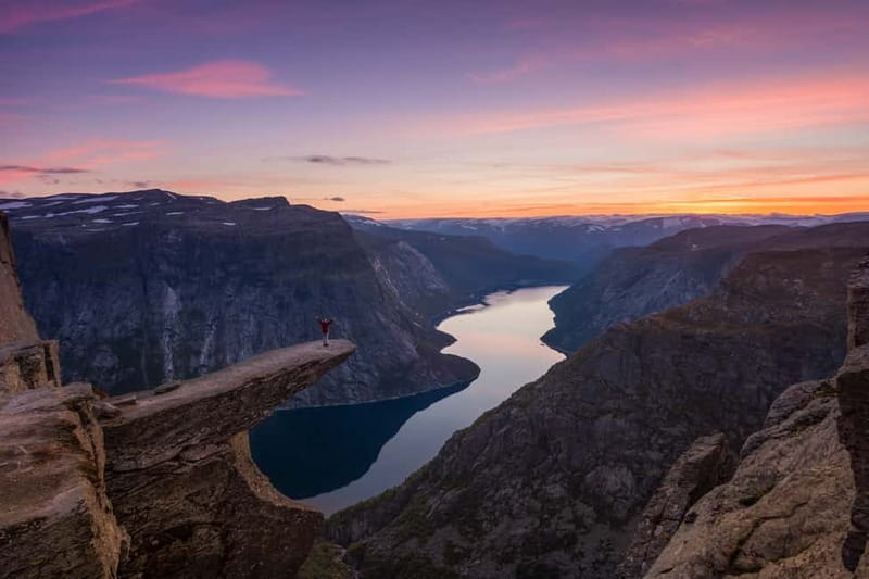 Odda: Overnight Hike to Trolltunga - The Walk to Trolltunga and the Lake Ringedal Views