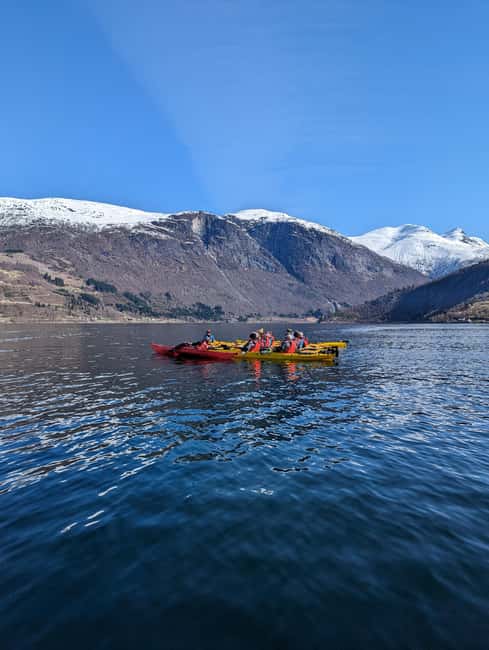 Olden: Fjord Kayaking + Drysuit & Safety Boat - Two hours on calm Nordfjord water