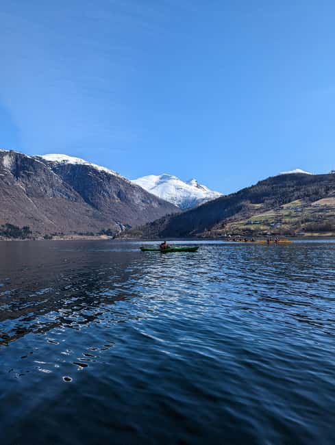Olden: Fjord Kayaking + Drysuit & Safety Boat - Drysuits make the weather less of a gamble