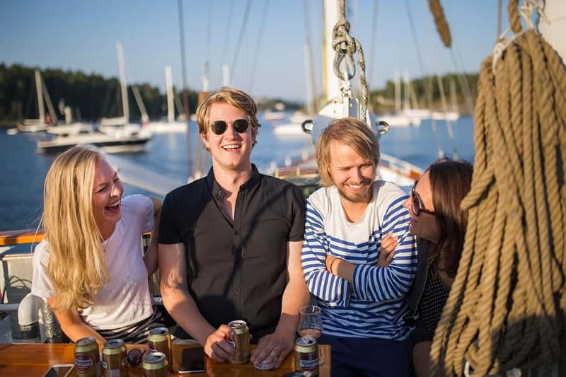 Oslo: Fjord Dinner Cruise on Sailing Ship w/ Seafood Buffet - Finding a comfortable seat and eating at sea