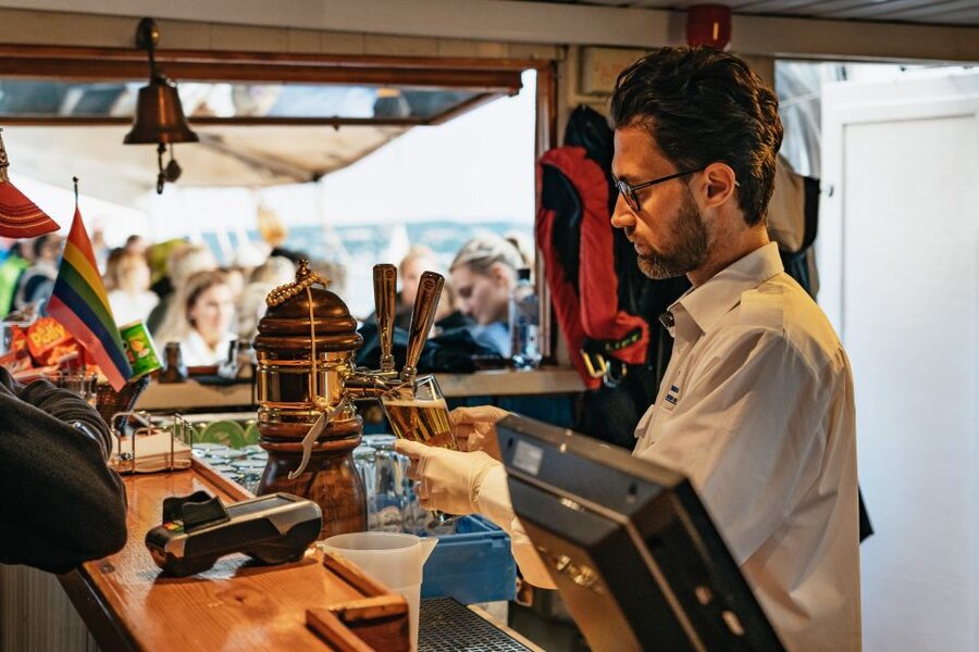 Oslo: Fjord Evening Cruise with Shrimp Buffet - Music, shared tables, and the evening mood