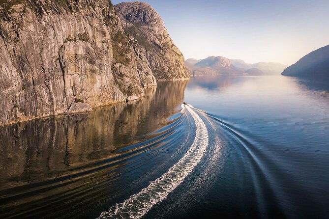 Rib adventure in the Lysefjord with boat house visit - Starting inside Stavanger’s old boathouse