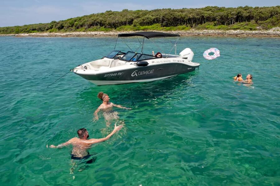 Rovinj or Vrsar: Lim Fjord & Rovinj islands Speedboat Tour - Katarina Island and optional cliff jumping