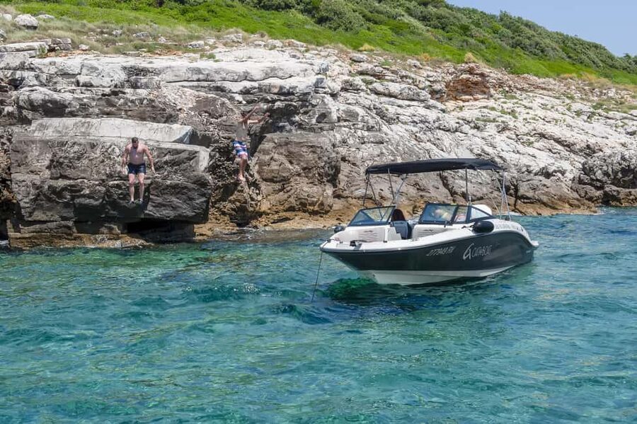 Rovinj or Vrsar: Rovinj Islands and Lim Fjord Speedboat Tour - Swimming at Two Sisters and the Southern Coves