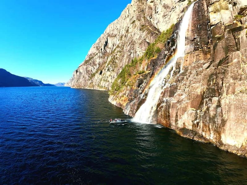 Stavanger: Boat Safari to Lysefjord and Preikestolen - Fast boats, floating suits, and the first view of Lysefjord