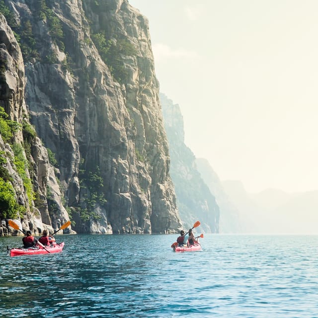 Stavanger: Lysefjord Kayak Safari (Waterfalls & Pulpit Rock) - Weather, fitness, and who should choose this outing