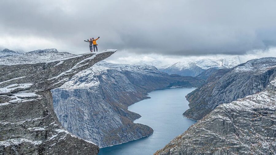 Trolltunga Autumn Hike Go Viking - Autumn reveals several seasons on one trail