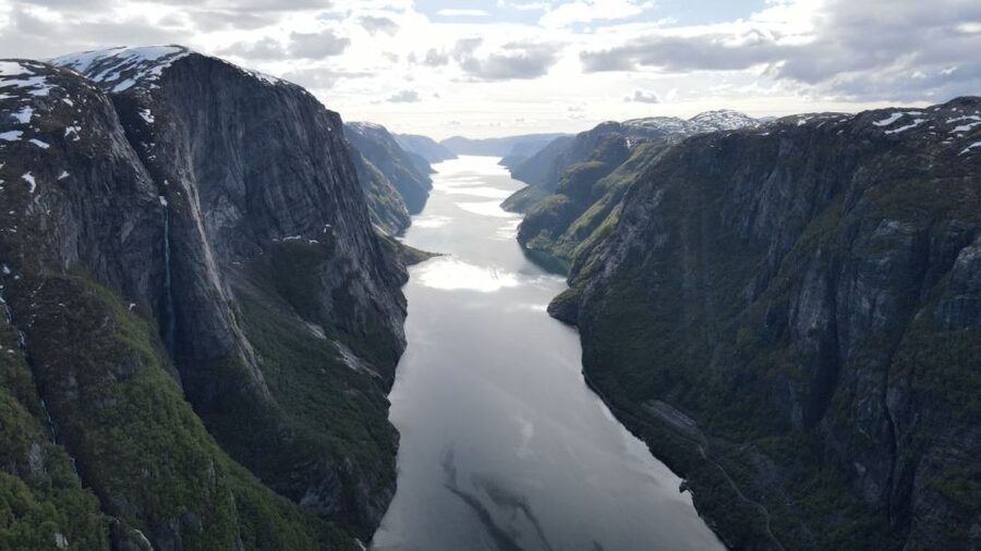 Trolltunga Helicopter & Waterfalss Sightseeing From Bergen - The Hardangerfjord flight and Folgefonna Glacier