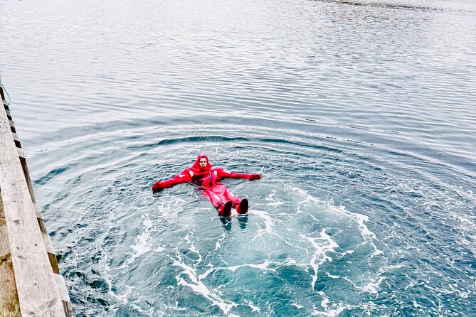 Tromso Arctic Fjord Floating - The optional jump and the playful side