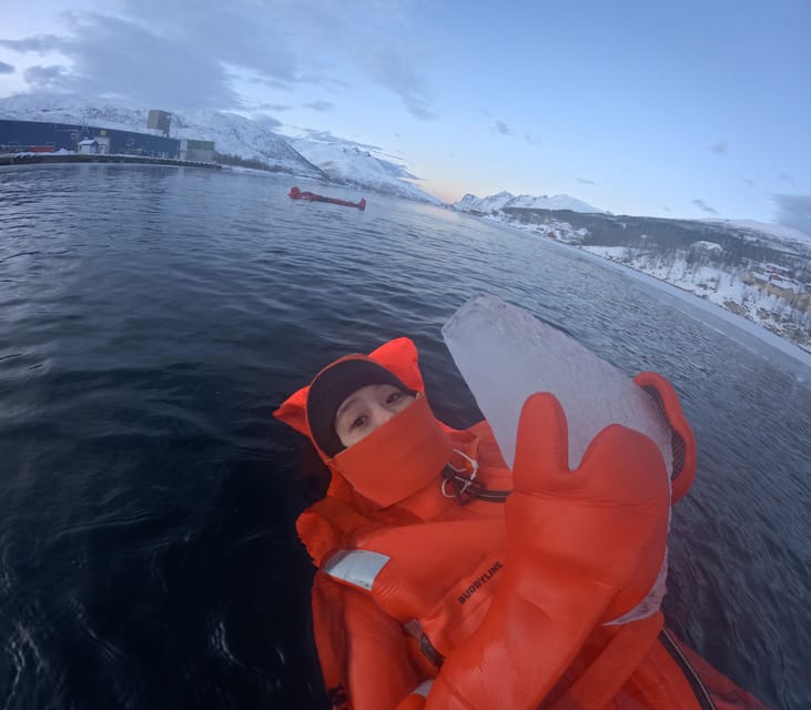 Tromsø: Arctic Fjord Floating in Survival Suit - A 20-minute safety briefing before the water